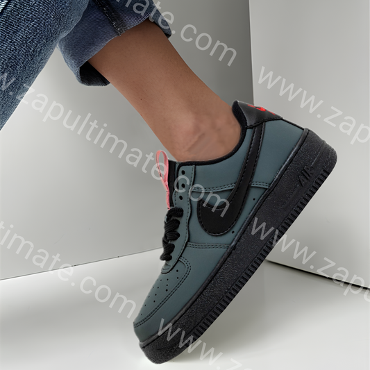 NIKE AIR FORCE GRIS NEGRO