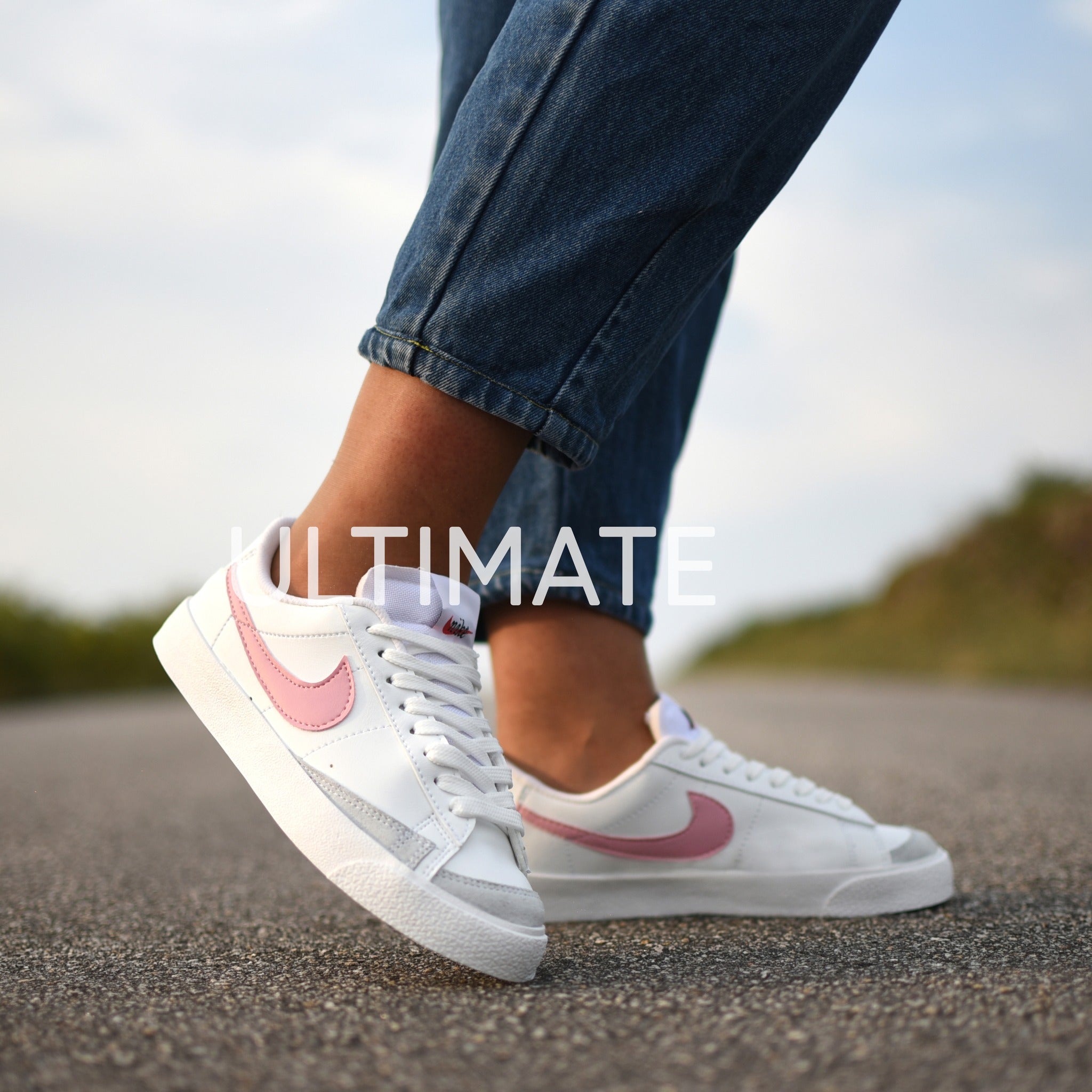 Nike blanco store con rosa